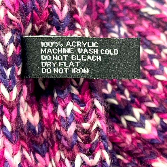 Empyre Knit Beanie Berry Purple Pink Knitted Acrylic - Picture 3 of 5